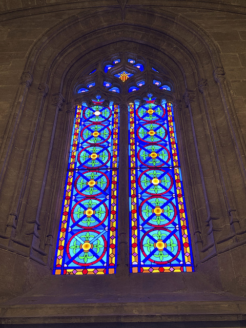Llotja de la Seda, stained glass window