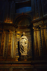 Italy, Duomo di Siena, Statue at the Entrance to the Chapel of Saint John the Baptist