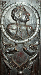 C16th pew end, St Mary's Church, Sprotborough, South Yorkshire