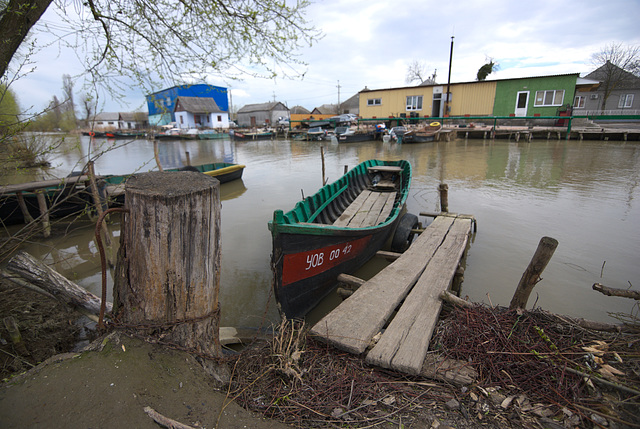 Das Boot an Bilhorod-Kanal-Straße