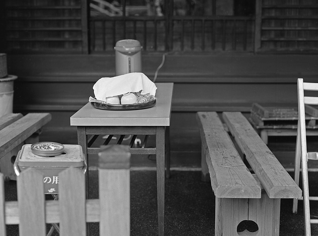 Self service free tea station in a temple