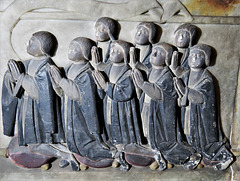 morley church, derbs ; c16 tomb of katherine sacheverell babington +1543, attrib to richard parker