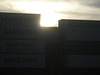 Container  in der Abendsonne