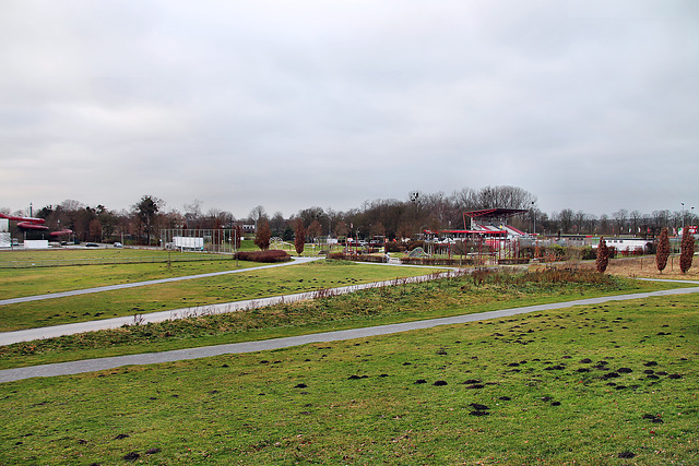 Blick vom Kriegerdenkmal über den Exerzierplatz (Hamm) / 16.12.2023