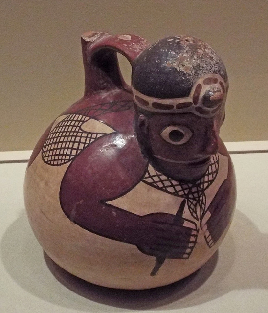 Nazca Bottle in the Form of a Fisherman in the Virginia Museum of Fine Arts, June 2018