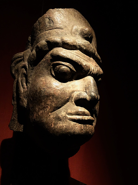 Head of Lokapala sculpture, stone