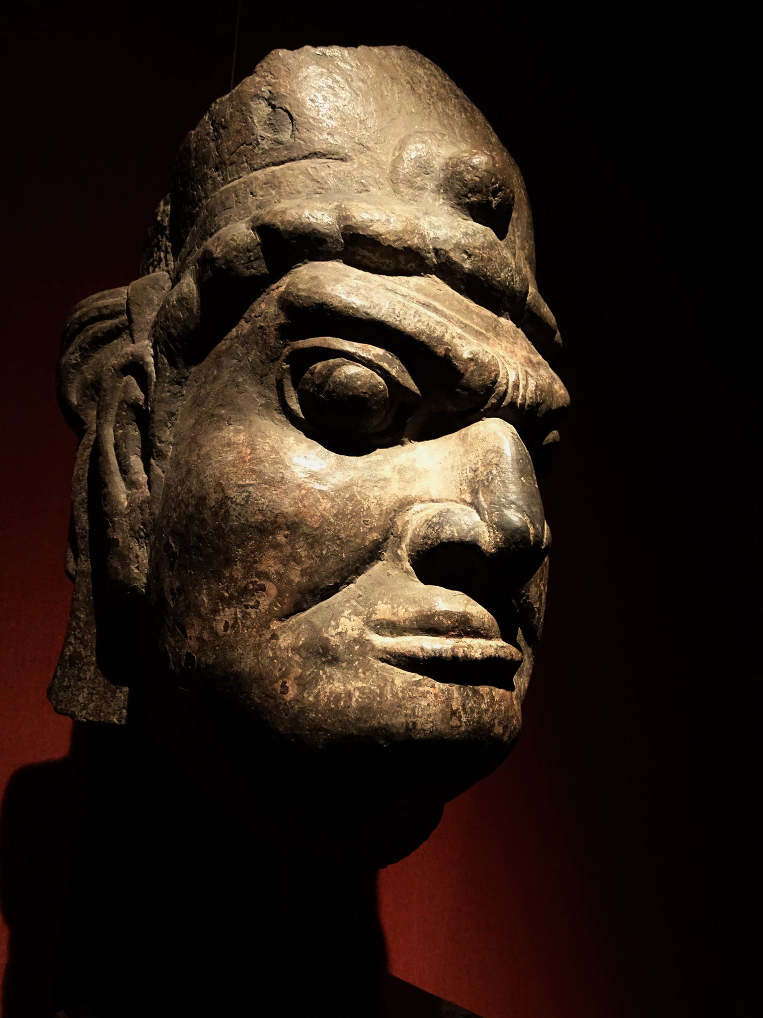 Head of Lokapala sculpture, stone