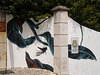 Painted by Pantónio on wall of Cerca House.