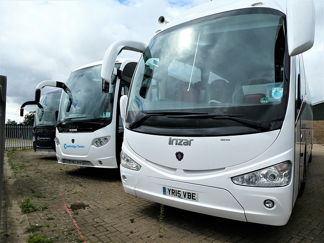 Cambridge Tours vehicles at Longmeadow - 8 Aug 2021 (P1090480)
