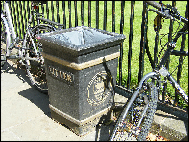 bikes and bin