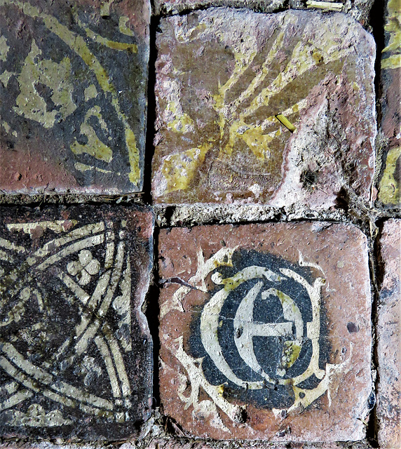 morley church, derbs ; c14 tiles