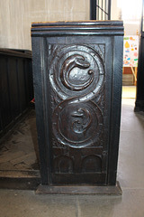 C16th pew end, St Mary's Church, Sprotborough, South Yorkshire