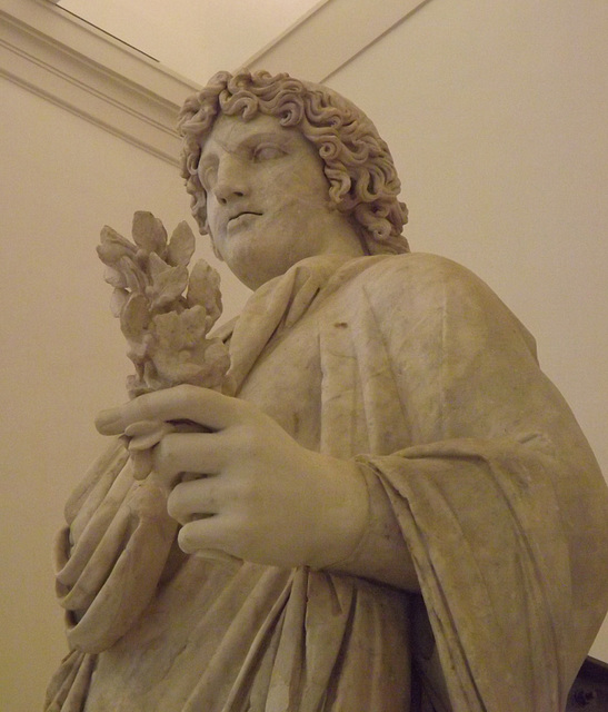 Detail of the So-called Farnese Lar in the Naples Archaeological Museum, July 2012