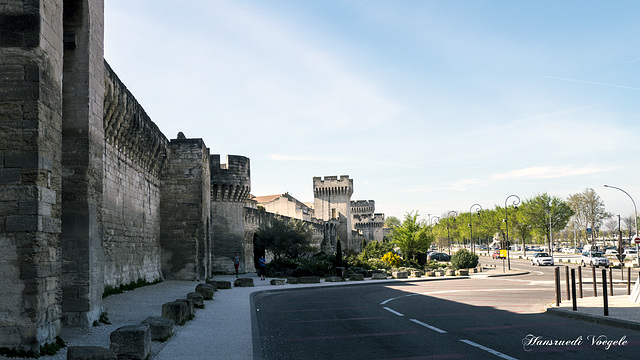 An der Stadtmauer von Avignon