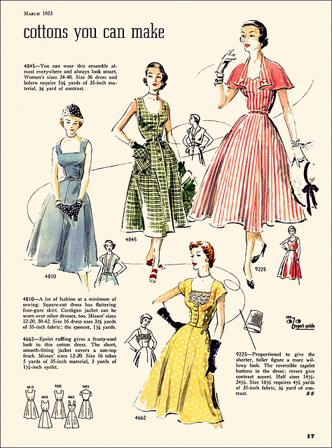 "Cottons You Can Make," 1953