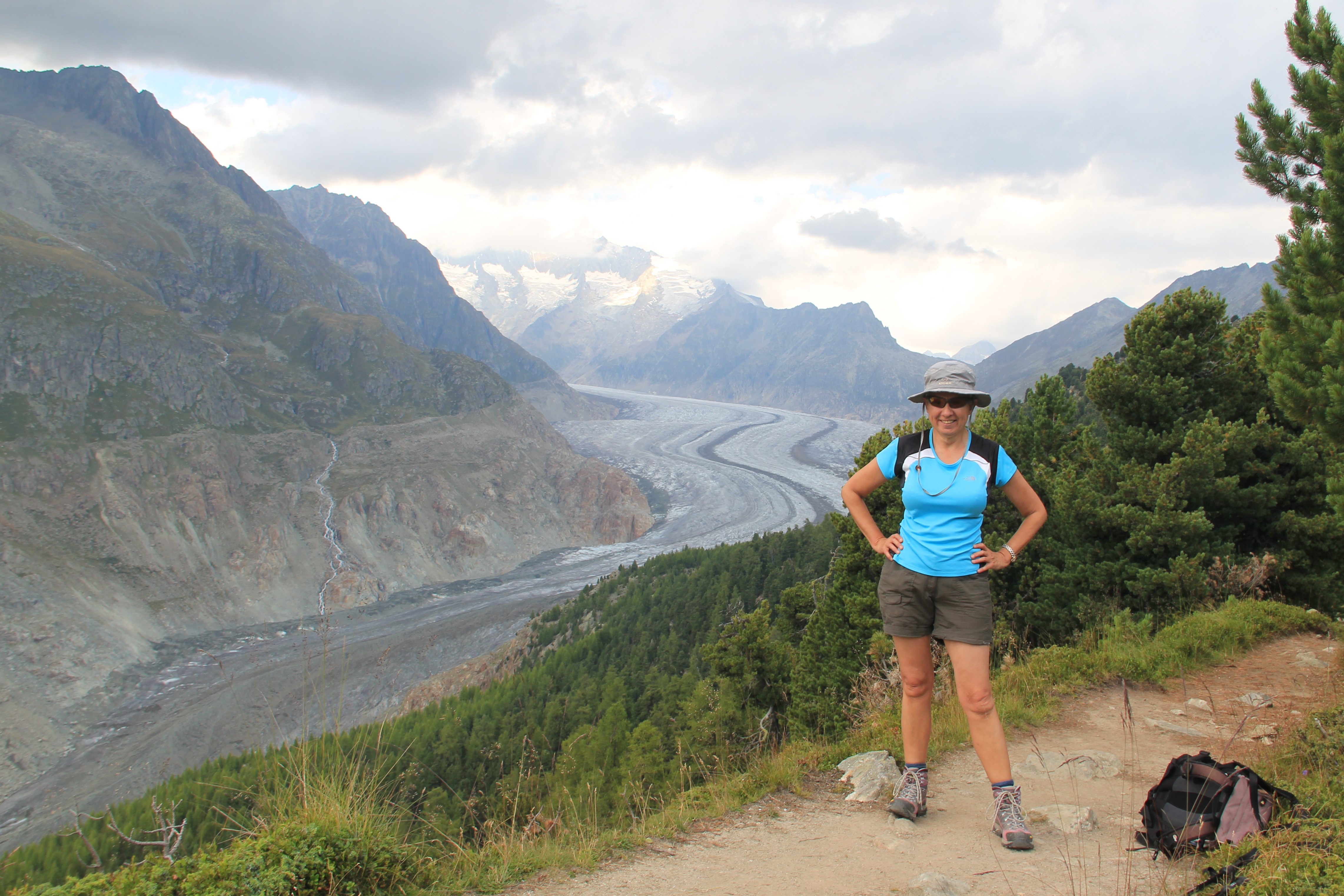 Devant le Glacier d'Aletsch, Valais (Suisse)