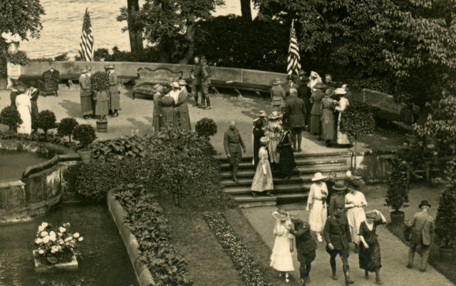 Father Rhine and Mother Mosel Sculpture, Electoral Palace, Koblenz, Germany, ca. 1920 (Cropped Right)