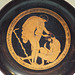 Detail of a Red-Figure Kylix Attributed to Onesimos as Painter with a Drunk Man Vomiting in the Getty Villa, June 2016