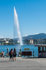 Aussicht auf den  Jet d'Eau,  Genf/Genève (© Buelipix)