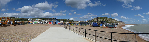 The Stade and Hastings RNLI lifeboat station & eastwards 21 9 2018