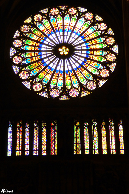 Rosace vitraux de la cathédrale de Strasbourg