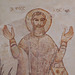 Detail of Wall Painting with Holy Men and Coptic Inscription in the Metropolitan Museum of Art, December 2023 Detail of Wall Painting with Holy Men and Coptic Inscription in the Metropolitan Museum of Art, December 2023