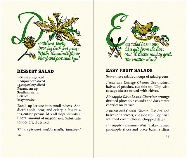 The ABC of Salads (3), 1958