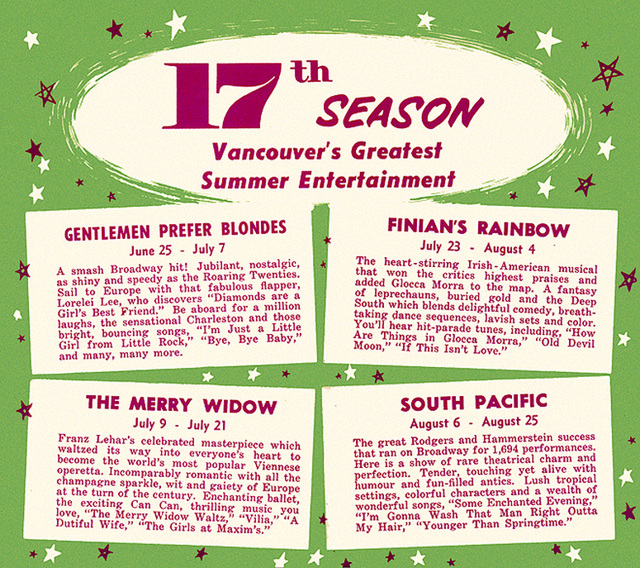 Theatre Under the Stars Promo, 1956