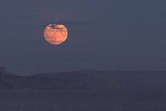 Full Moon rise over Weymouth Bay
