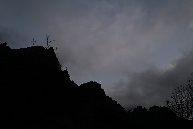 Ruta del Cares, Caín de Valdeón, Picos de Europa, Moon rising