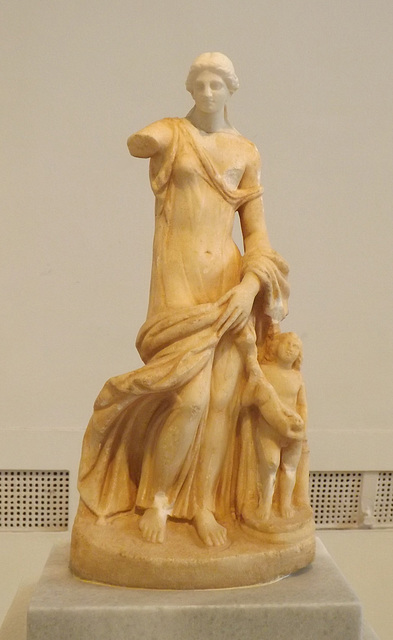 Statuette of Aphrodite and Eros in the National Archaeological Museum of Athens, May 2014