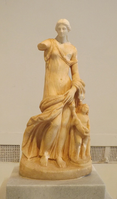 Statuette of Aphrodite and Eros in the National Archaeological Museum of Athens, May 2014