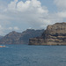 The coastline at Santorini