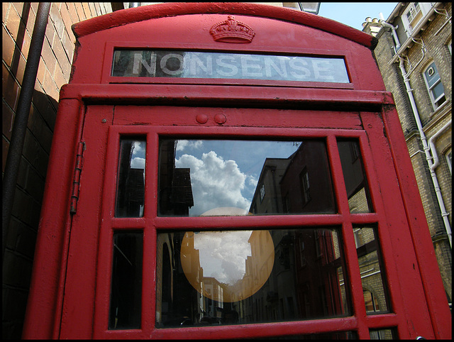 nonsensical red phone box