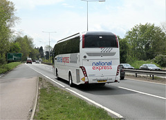 Back on the road again (again)!! Ambassador Travel 214 (National Express contractor) 214 (BV19 XRA) at Barton Mills - 17 May 2021 (P1080332)