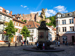 Heidelberg, Kornmarktmadonna & Heidelberger Schloss