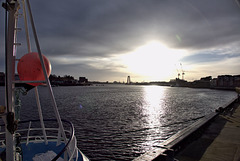 A very cold day by the river. North Shields