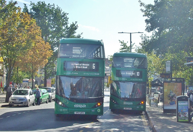 DSCF4772 Nottingham City Transport 404 (YP17 UFD) and 408 (YP17 UFM) - 13 Sep 2018