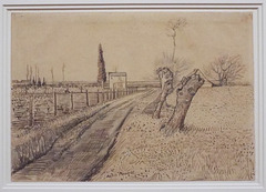 Landscape with Path and Pollard Willows Drawing by Van Gogh in the Metropolitan Museum of Art, July 2023