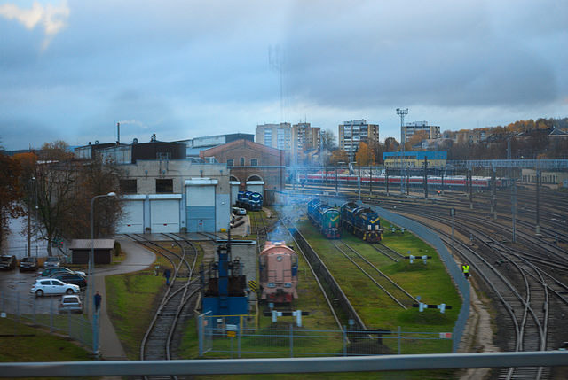 Vilnius Hauptbahnhof und Bahnbetriebswerk