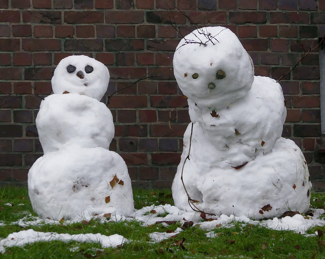 Der erste Winter-Schnee in Hamburg...