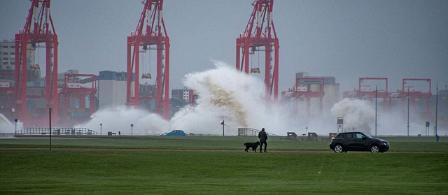 New Brighton in a storm