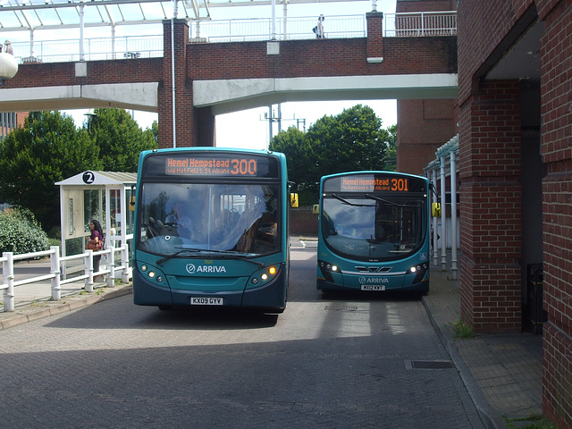 DSCF4494 Arriva the Shires KX09 GYV and MX12 KWT in Welwyn Garden City - 18 Jul 2016