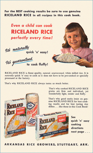 Riceland Rice Booklet (2), c1960