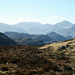 Looking South from Bleaberry Fell, with Great Crag in the foreground and on to Great Gable and Scafell Pike
