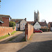 The Fleece Inn Yard from Castle Orchard, St Mary's Street, Bungay, Suffolk