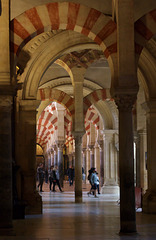 Archway arcades in Mezquita de Córdoba