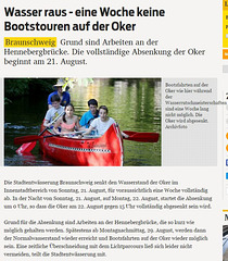 2016-08-16 08 54 54-Wasser raus - eine Woche keine Bootstouren auf der Oker Braunschweig Braunschwei