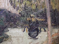 Detail of Public Garden by Van Gogh in the Metropolitan Museum of Art, July 2023