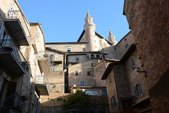 Italy, The Top Spiles of the Palace of the Dukes of Urbino